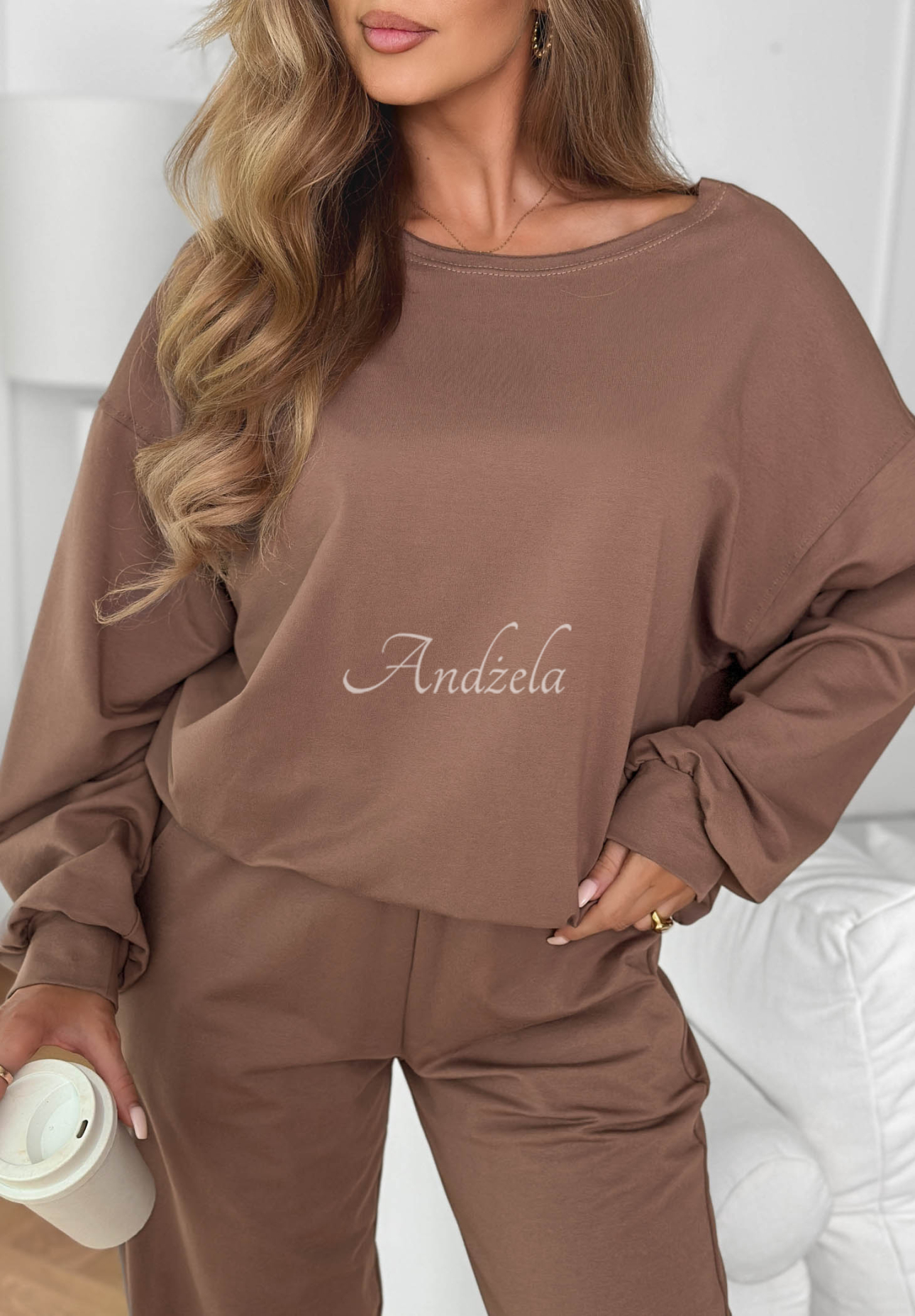 Baumwollset Sweatshirt und Hose Summer Energy Schokoladenbraun