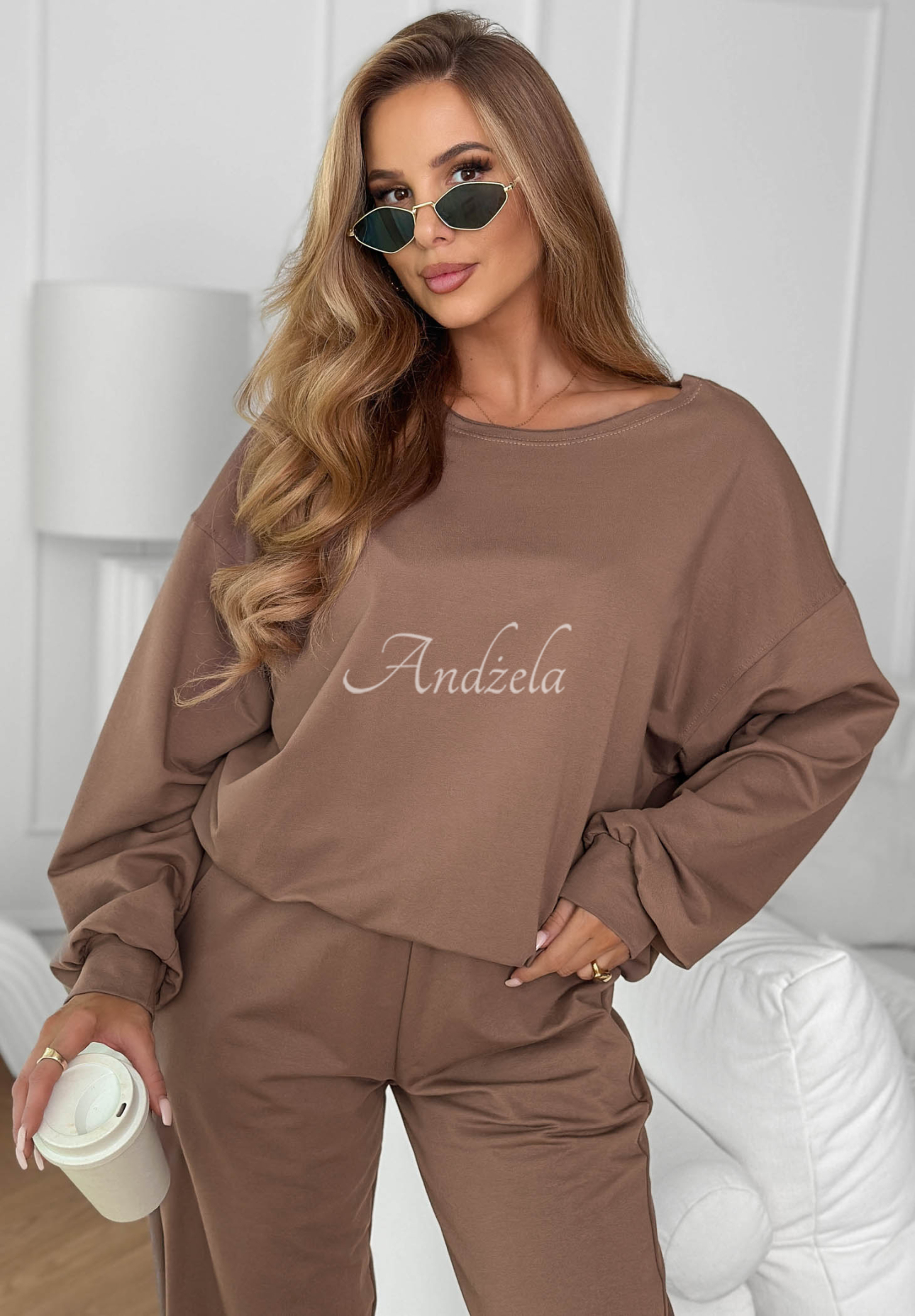 Baumwollset Sweatshirt und Hose Summer Energy Schokoladenbraun