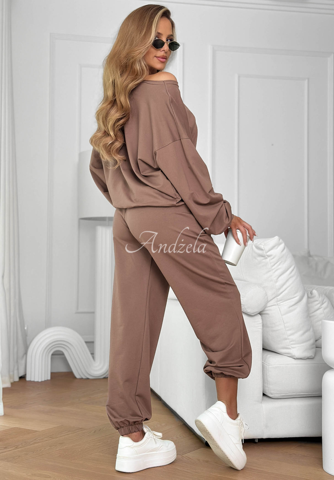 Baumwollset Sweatshirt und Hose Summer Energy Schokoladenbraun