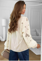 Haftowana Bluse boho Beach Wish Ecru