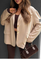 Blazer z kołnierzykiem Cozy Elegance Schokoladenbraun
