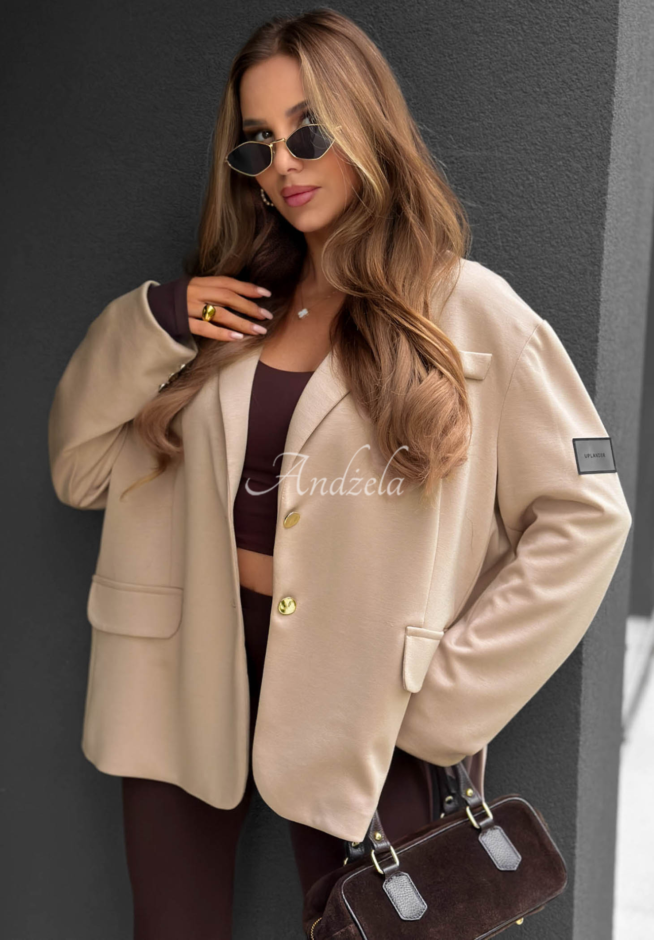 Viskose-Blazer Cozy Elegance Beige
