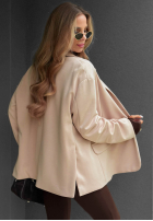 Blazer z kołnierzykiem Cozy Elegance Schokoladenbraun