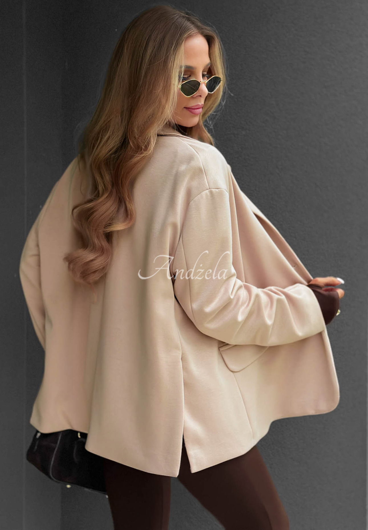 Viskose-Blazer Cozy Elegance Beige