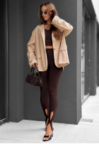 Blazer z kołnierzykiem Cozy Elegance Schokoladenbraun