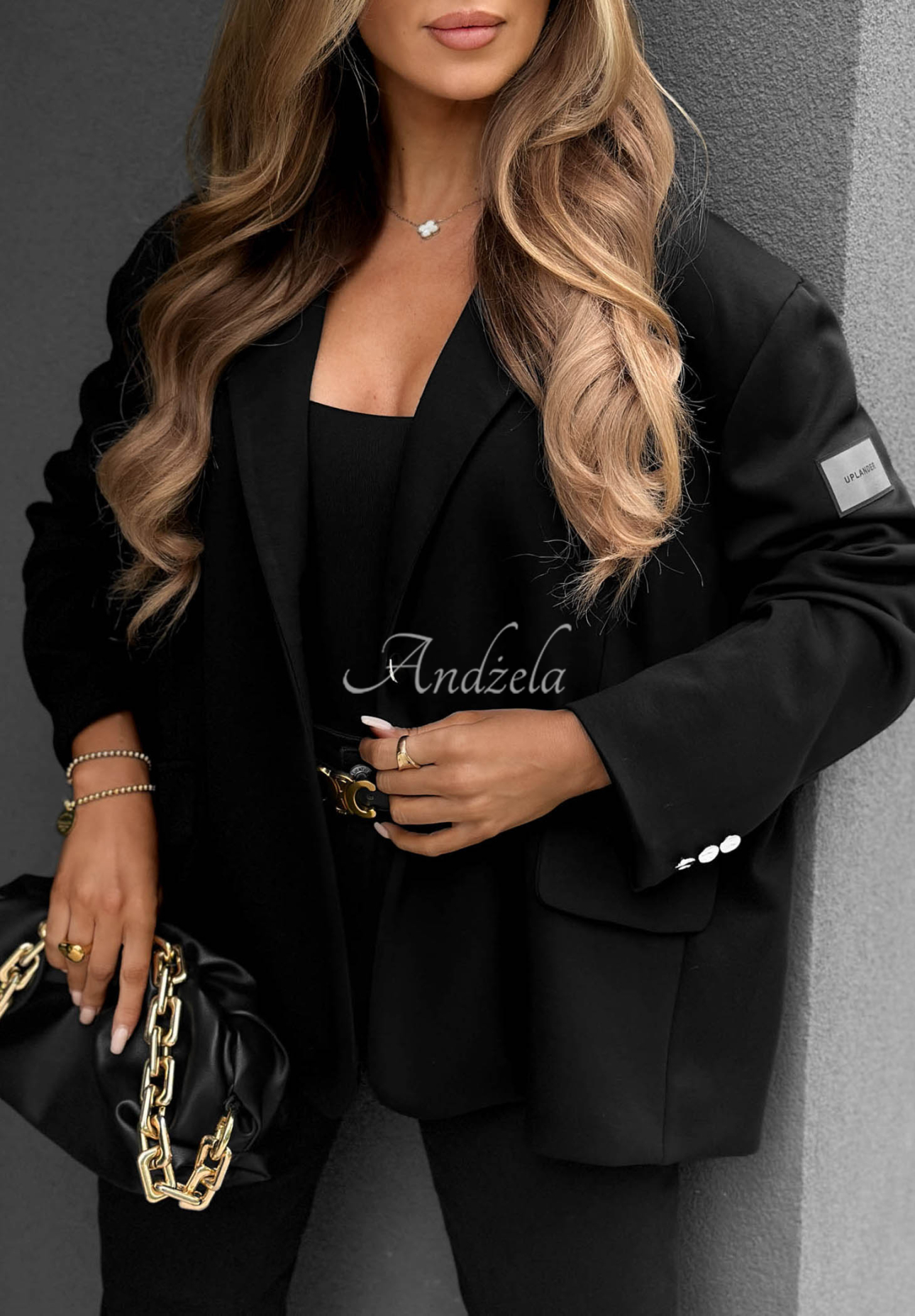 Viskose-Blazer Cozy Elegance Schwarz