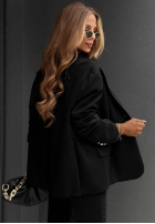 Blazer z kołnierzykiem Cozy Elegance Schokoladenbraun