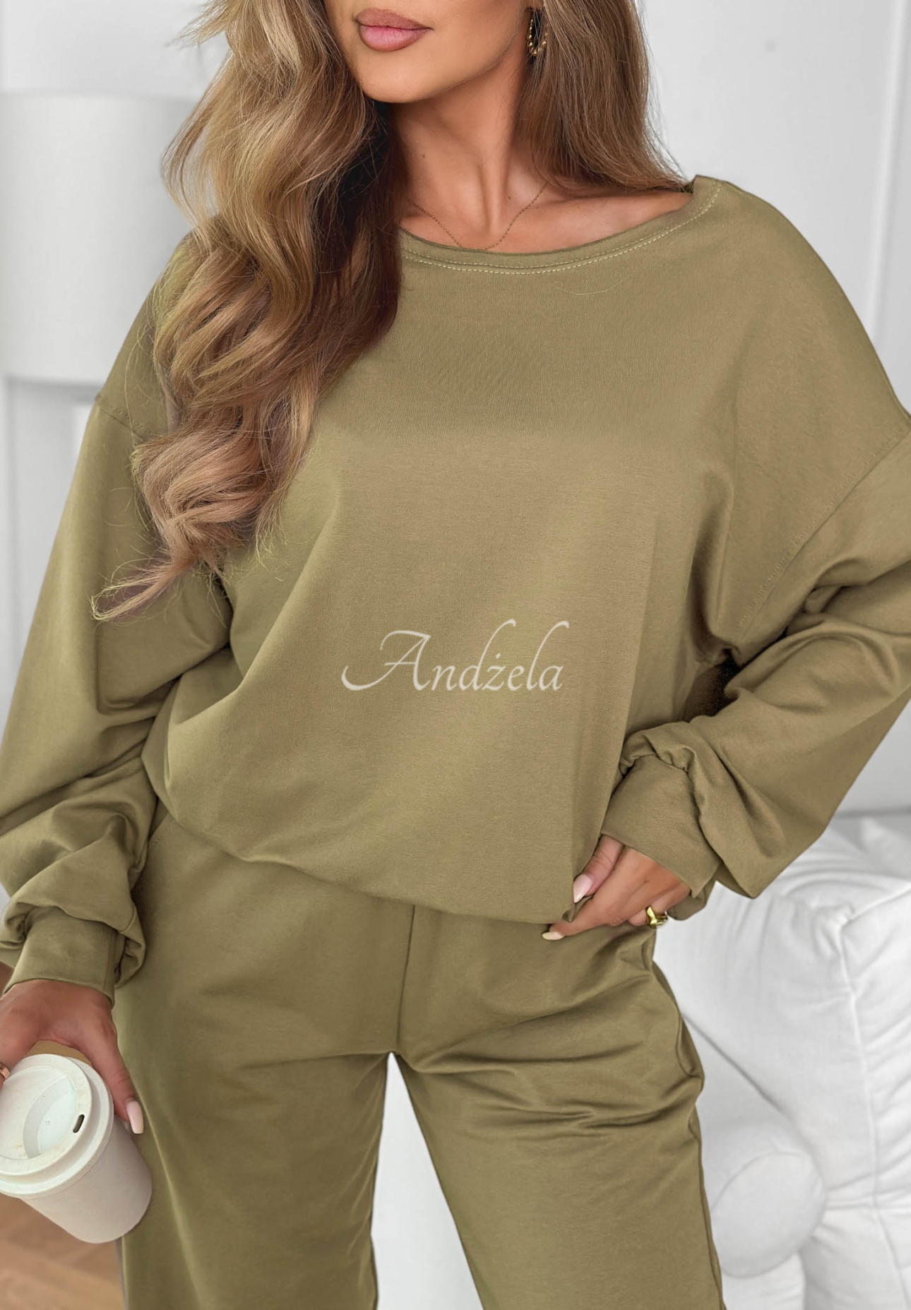 Baumwollset Sweatshirt und Hose Summer Energy Khaki