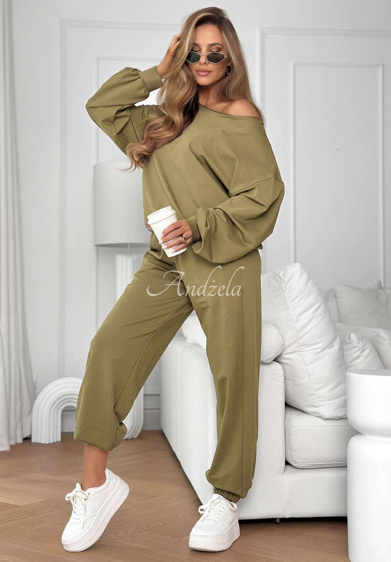 Baumwollset Sweatshirt und Hose Summer Energy Khaki
