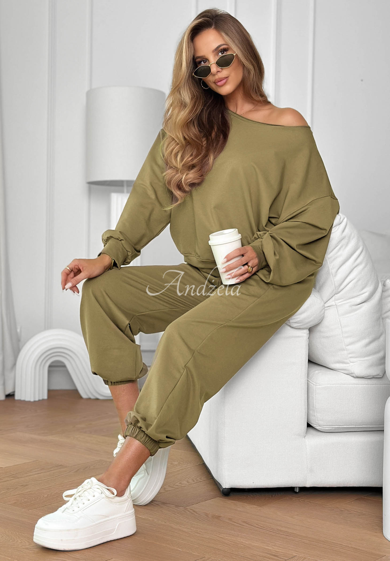 Baumwollset Sweatshirt und Hose Summer Energy Khaki