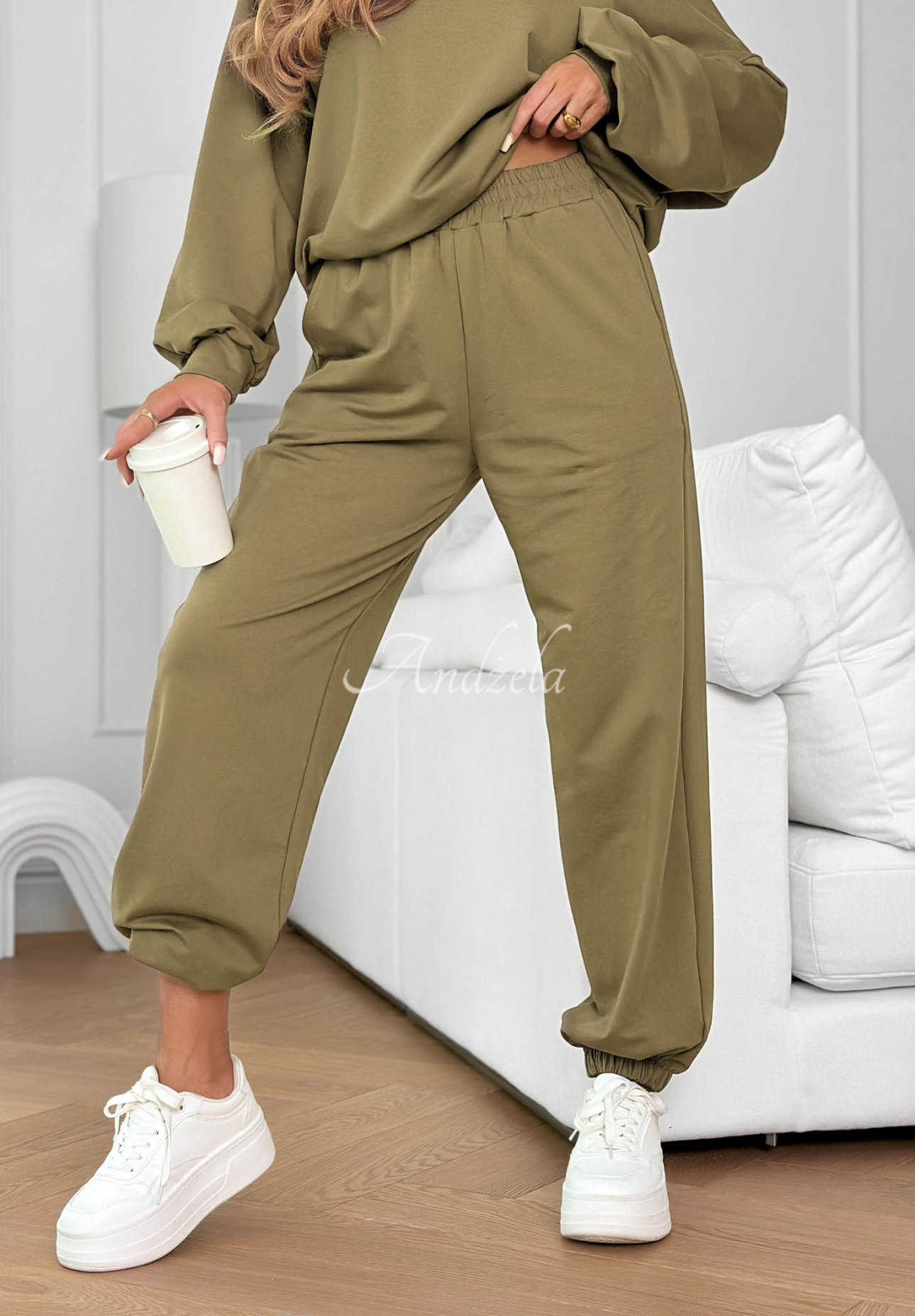 Baumwollset Sweatshirt und Hose Summer Energy Khaki
