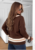 Pullover z ozdobnym splotem Beige