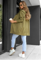 Długa Sweatshirt z kapturem Cozy Mood Beige