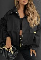 Krótka Jacke bomberka z kapturem Street Chic Beige