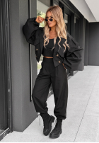 Material Hose joggery True Basic Schwarz