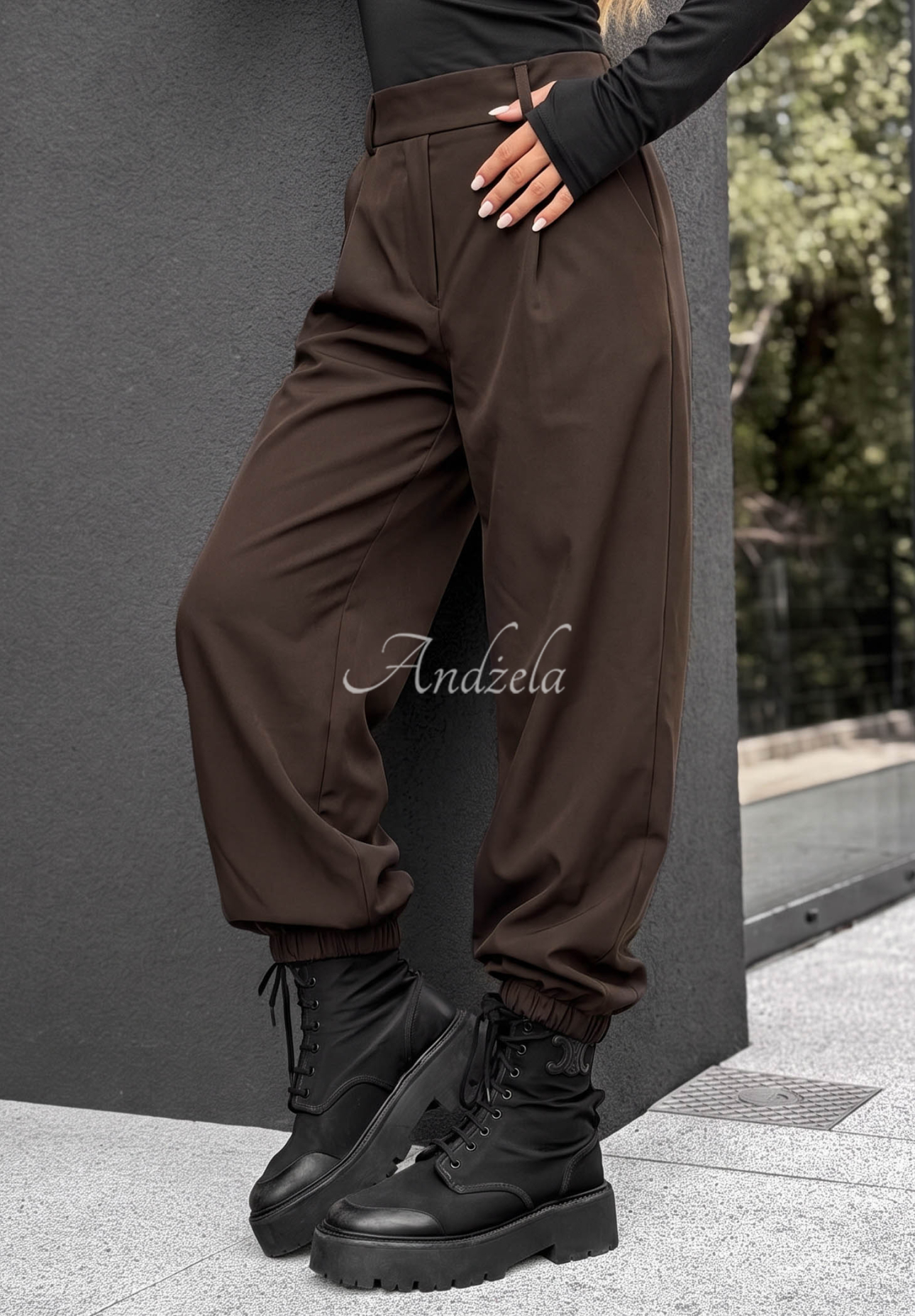 Jogginghose aus Stoff True Basic Schokoladenbraun