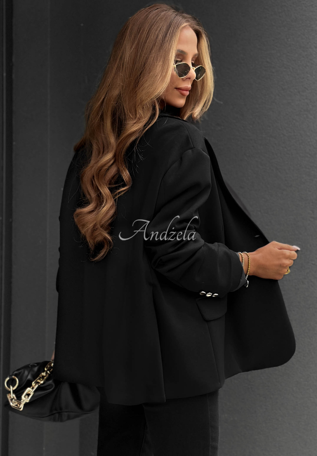 Viskose-Blazer Cozy Elegance Schwarz