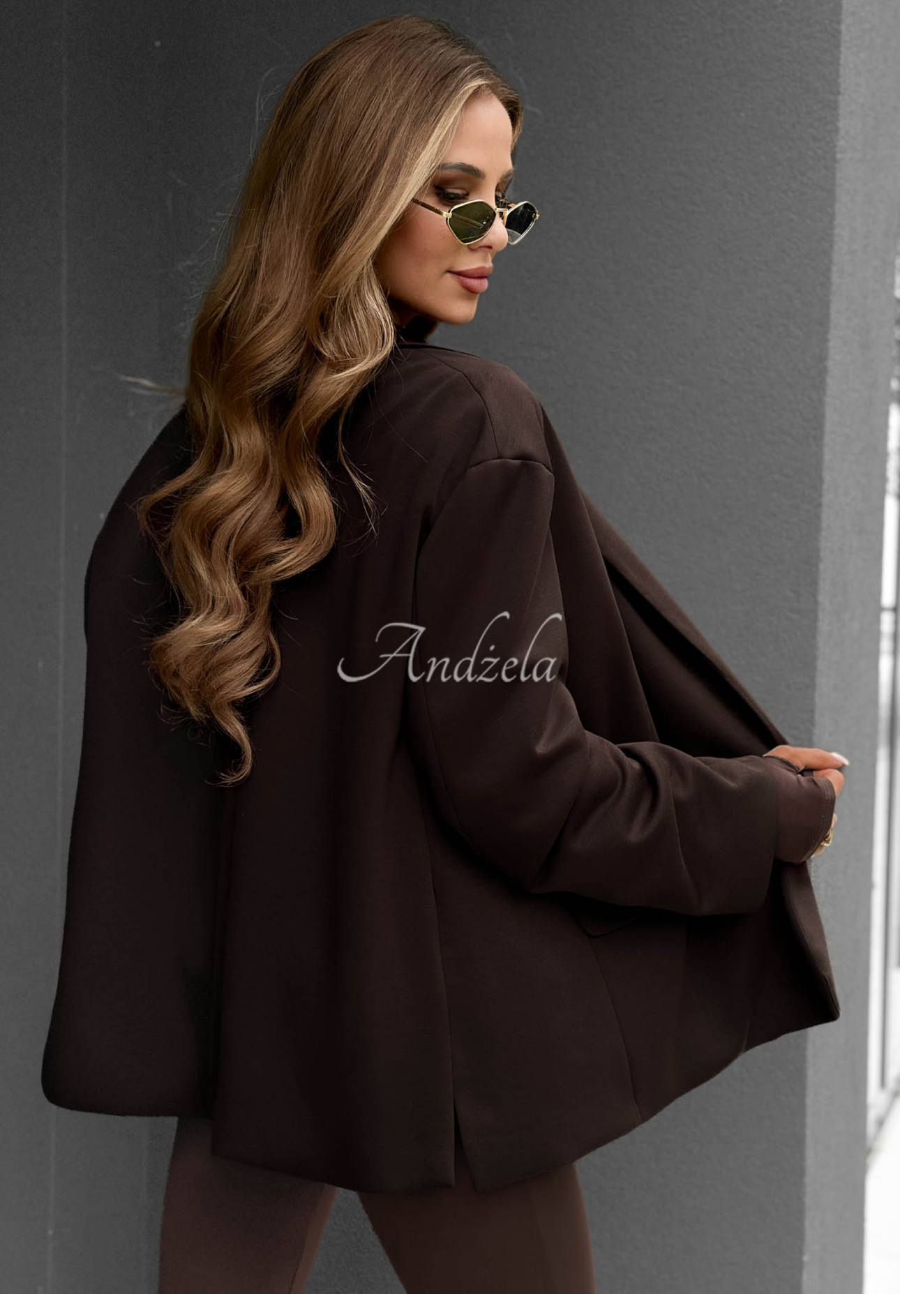 Viskose-Blazer Cozy Elegance Schokoladenbraun