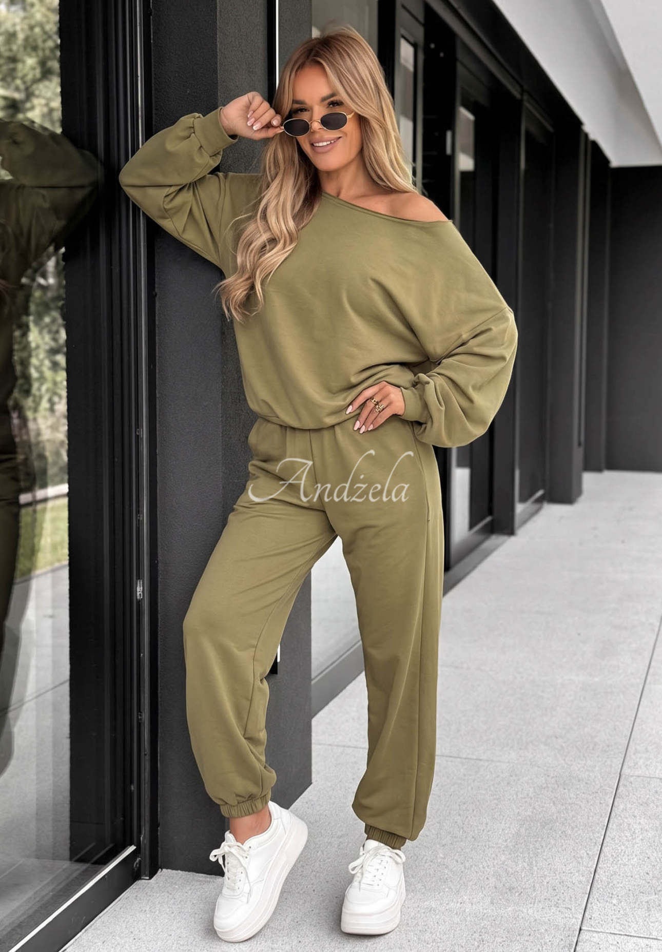 Baumwollset Sweatshirt und Hose Summer Energy Khaki