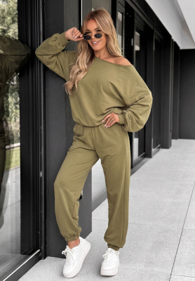 Baumwollset Sweatshirt und Hose Summer Energy Khaki