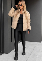 Krótka puchowa Jacke Last Thing Beige