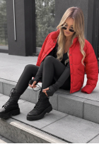 Krótka puchowa Jacke Last Thing Rot
