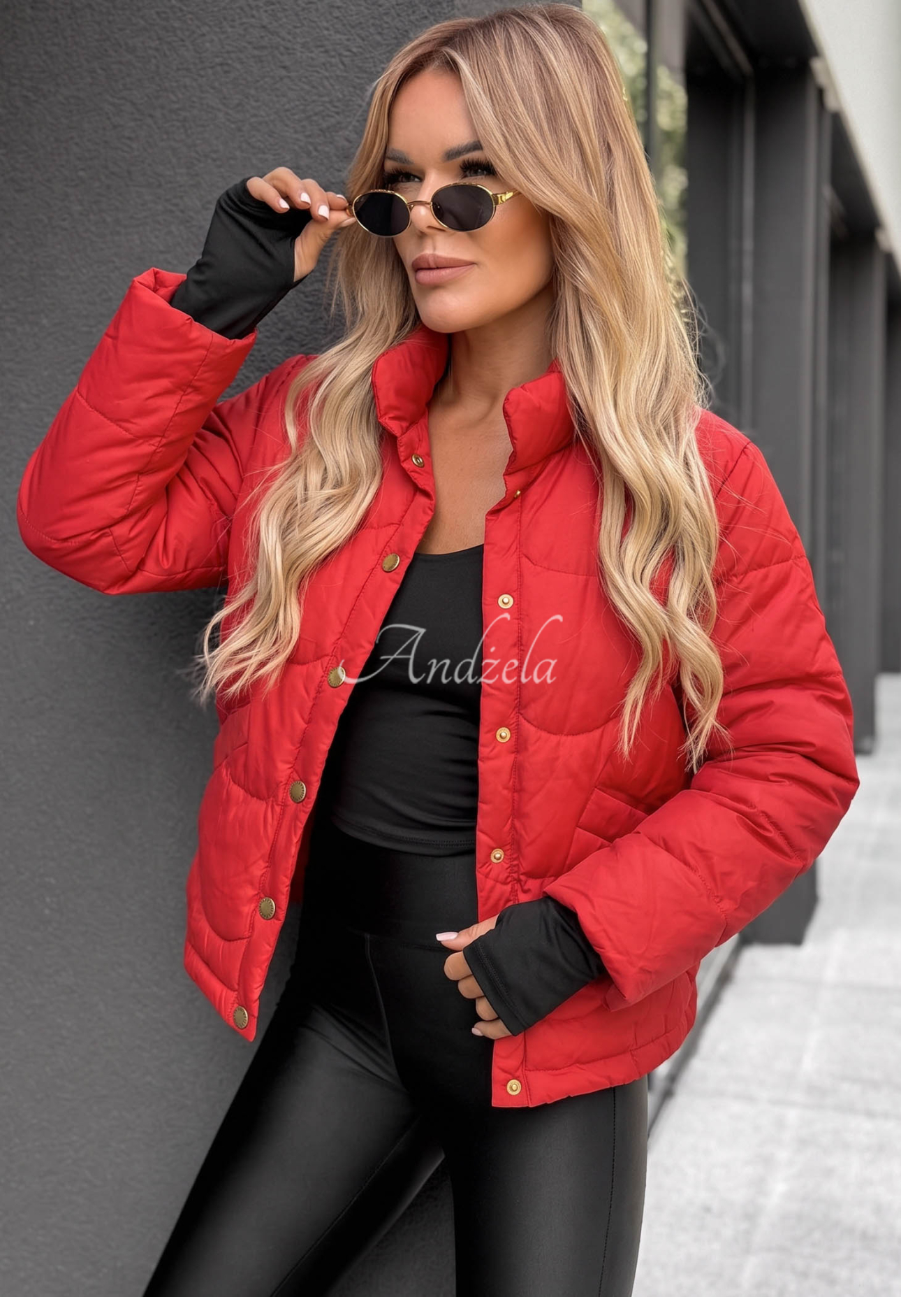 Kurze Daunenjacke Last Thing Rot