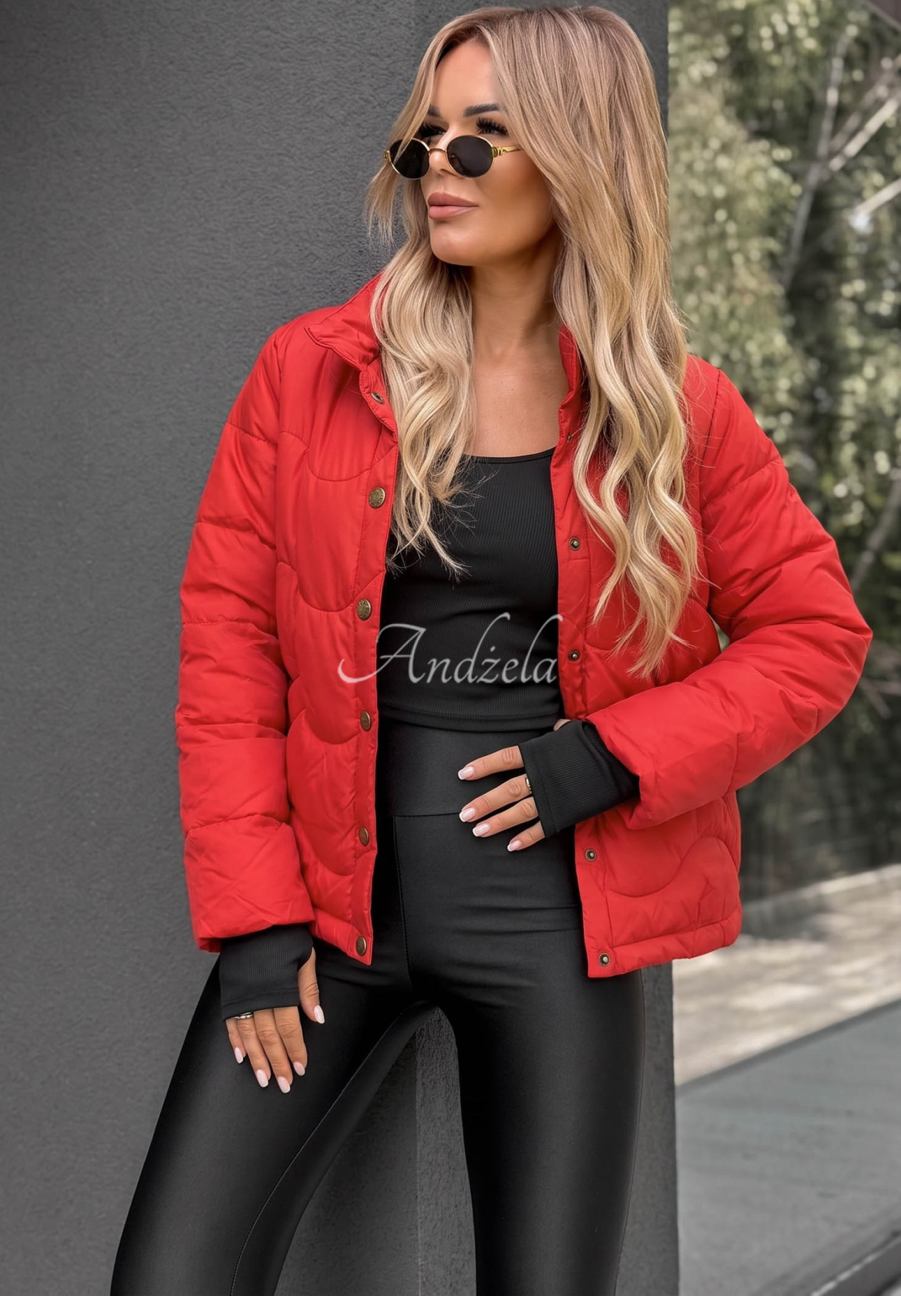 Kurze Daunenjacke Last Thing Rot