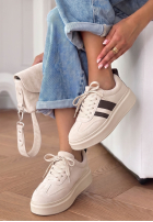 zamszowe Sportschuhe na platformie City Motion Schokoladenbraun
