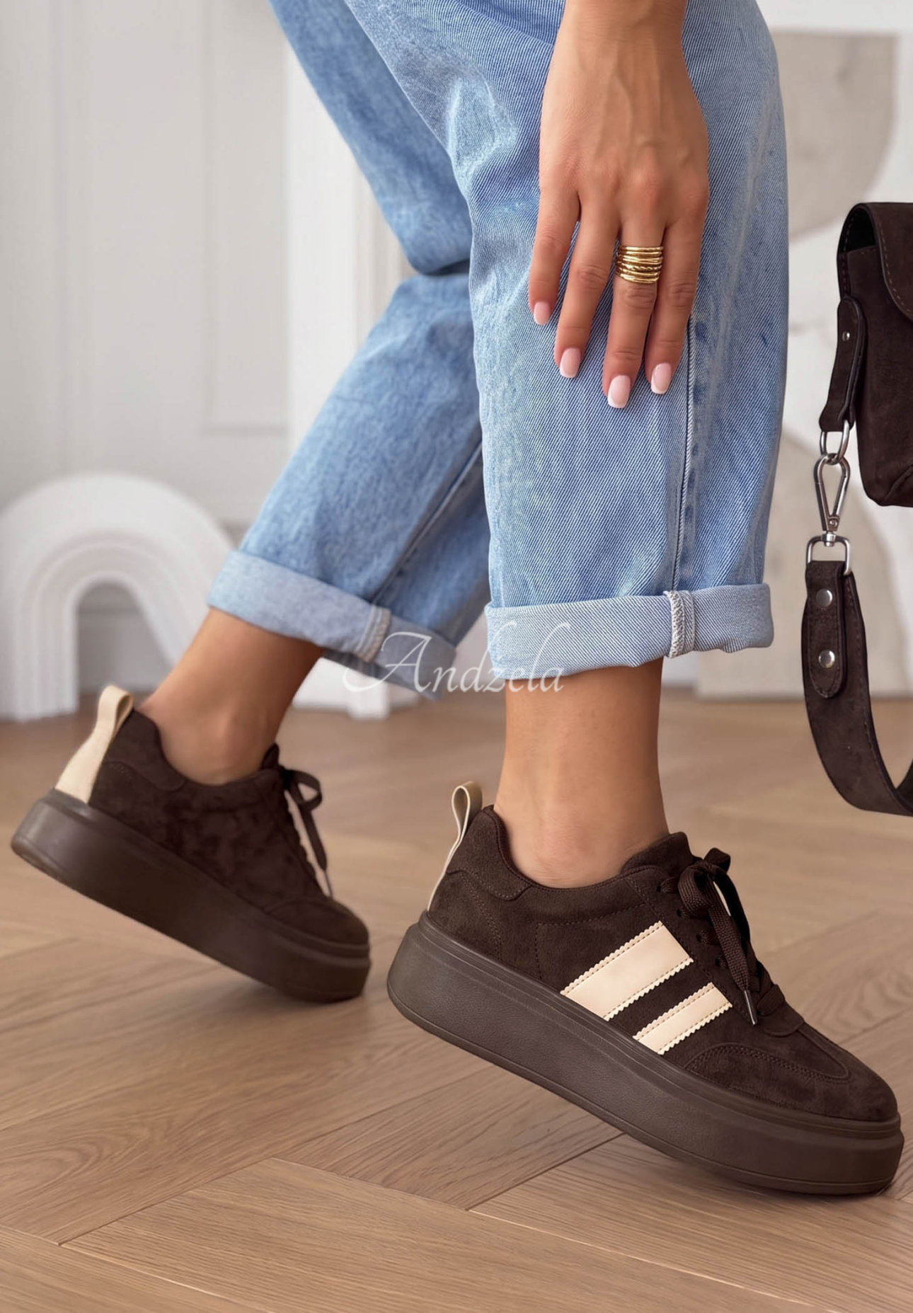 Wildleder Sneakers Start With Forever Schokoladenbraun