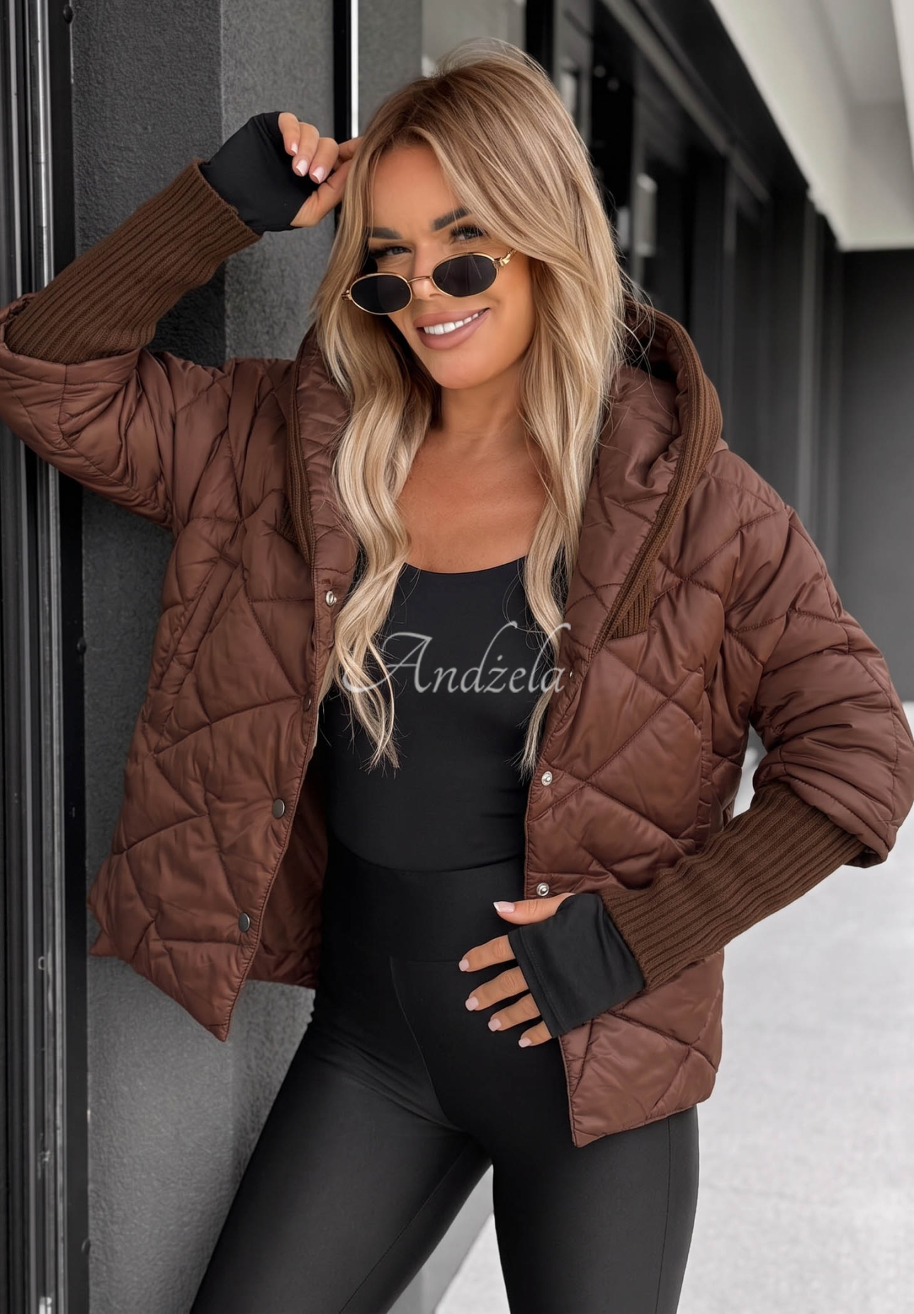 Oversize-Jacke mit Kapuze Sancha Schokoladenbraun
