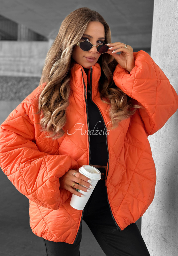 Kurze, &uuml;bergro&szlig;e Steppjacke Fall Favorites Orange