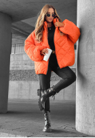 Krótka pikowana Jacke bomberka Fall Favorites Orange