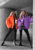 Krótka pikowana Jacke bomberka Fall Favorites Orange