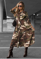 Koszulowa Kleid z paskiem moro Daily Mission Khaki