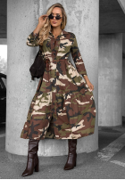Koszulowa Kleid z paskiem moro Daily Mission Khaki