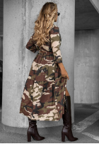Koszulowa Kleid z paskiem moro Daily Mission Khaki