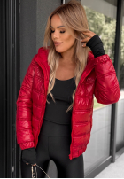 Pikowana Jacke z kapturem Wait For Me Rot