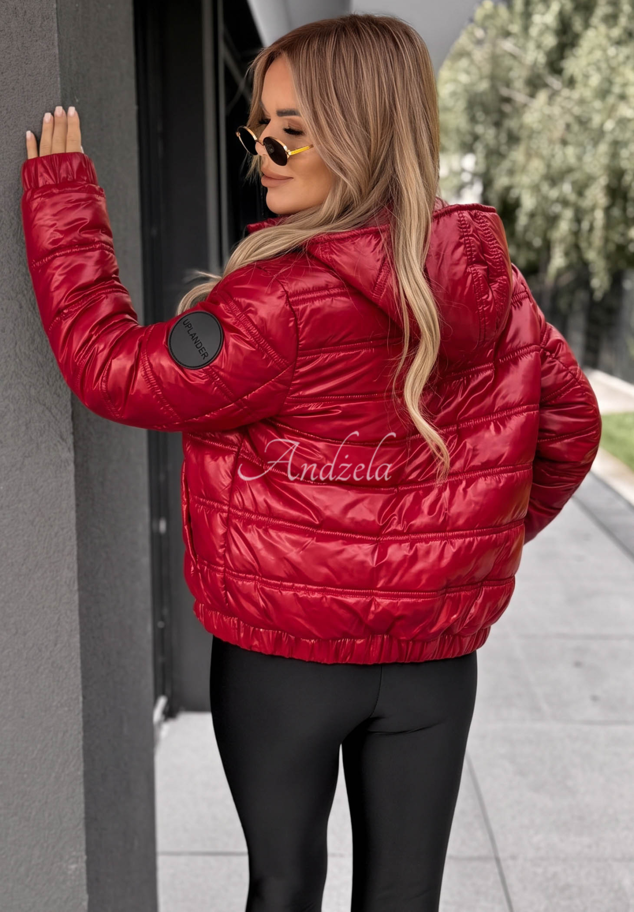 Gesteppte Jacke mit Kapuze Wait For Me Rot