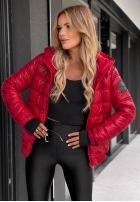 Pikowana Jacke z kapturem Wait For Me Rot