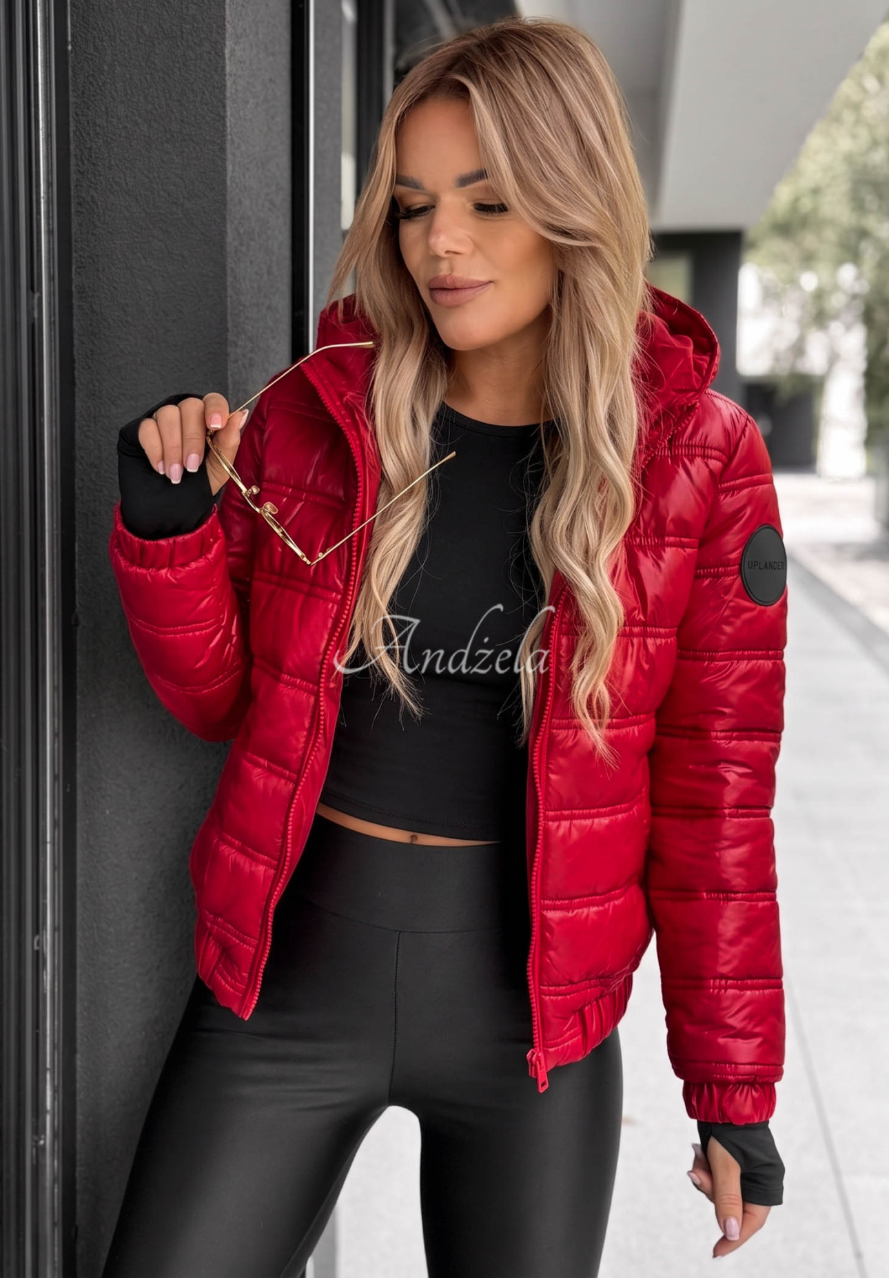 Gesteppte Jacke mit Kapuze Wait For Me Rot