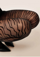 Strumpfhose w zebrę No Words Schwarz