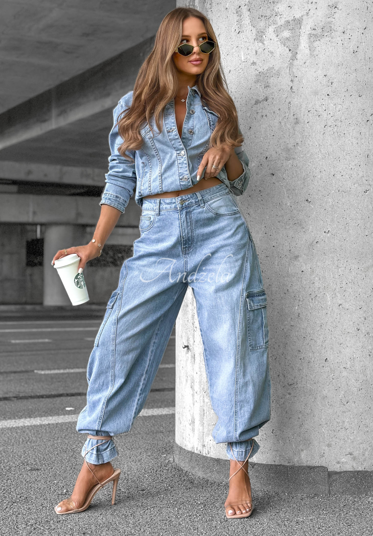 Jeansjacke What A Day Hellblau