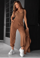 Set Sweatshirt, Hose i body 3in1 All For Love Schokoladenbraun