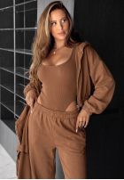 Set Sweatshirt, Hose i body 3in1 All For Love Schokoladenbraun