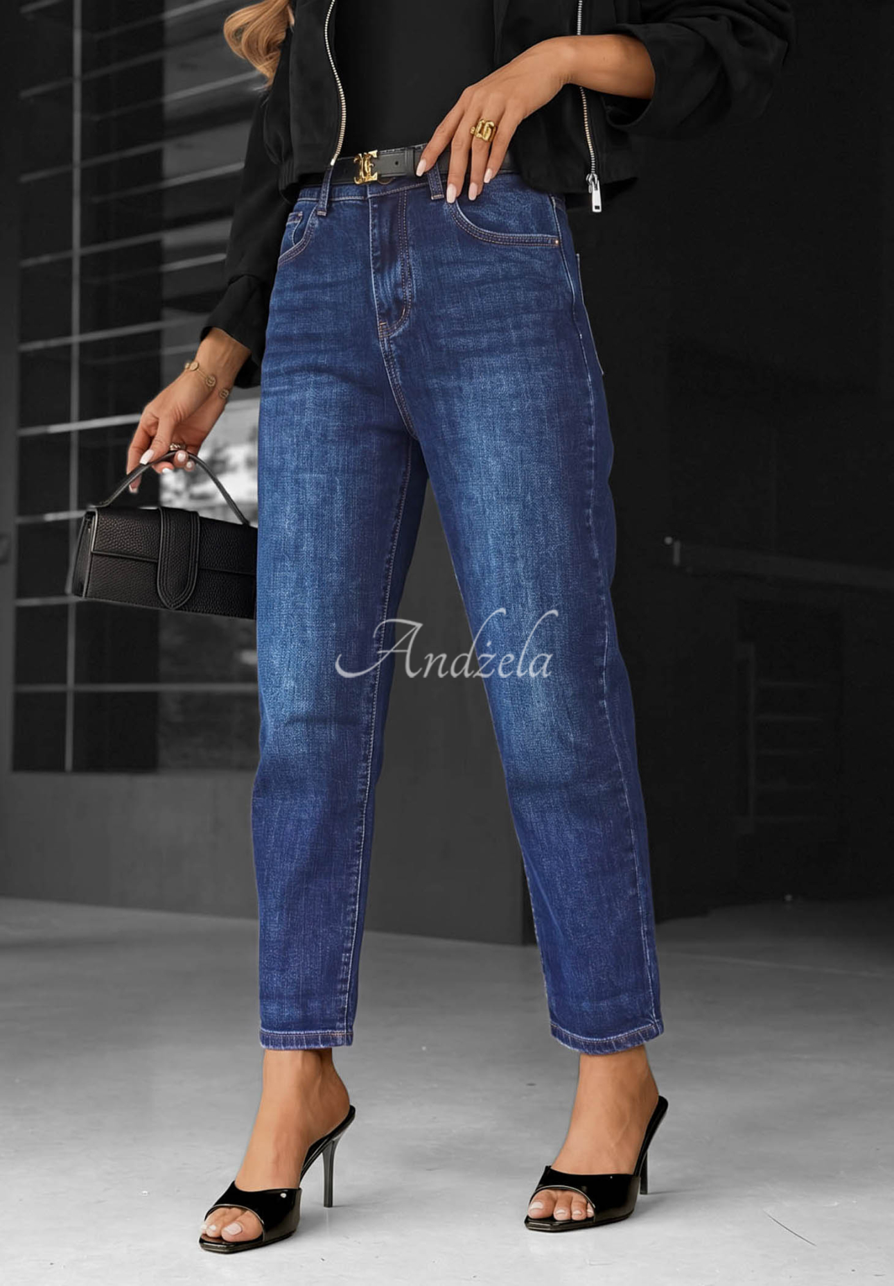 Jeans mom fit Just My Type Dunkelblau