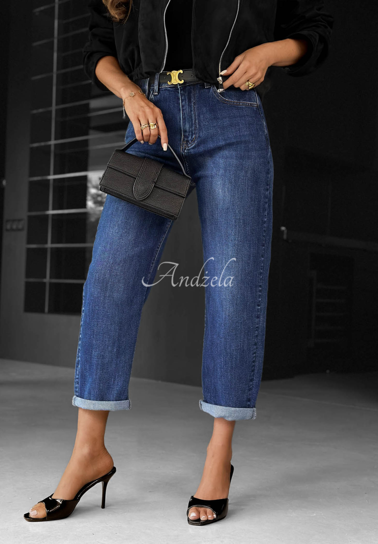 Jeans mom fit Just My Type Dunkelblau