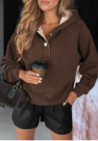 Sweatshirt z kapturem New Energy Schokoladenbraun
