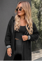 Długa Sweatshirt oversize z kapturem Cozy Hour Schwarz