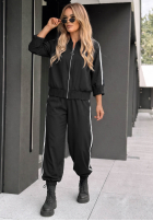 Sweat Set Sweatshirt i Hose z lampasem Unbelievable Schokoladenbraun
